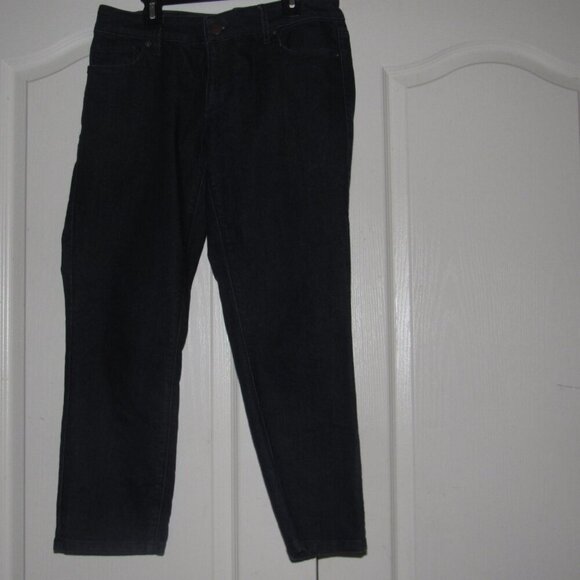 Ann Taylor LOFT Modern Crop Dark Wash Jeans Size 28/6 - Picture 1 of 6
